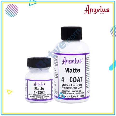 Dung dịch phủ bảo vệ màu cao cấp ít bóng Angelus 4 Coat Matte