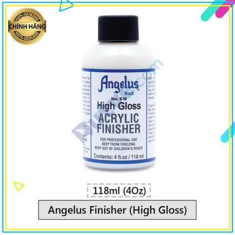 Dung dịch phủ bảo vệ màu Angelus Finisher High Gloss (Bóng mạnh) – 118ml (4Oz)