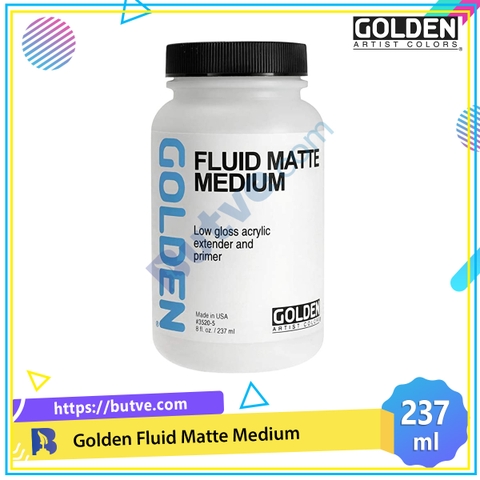 Dung môi làm mờ màu acrylic Golden Fluid Matte Medium - 237ml (8Oz)