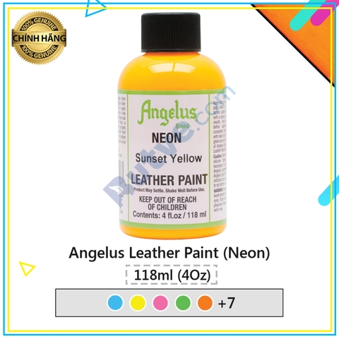 Màu acrylic vẽ lên da, vải Angelus Leather Paint (Neon) – 118ml (4Oz)