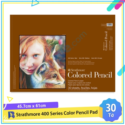 Sổ vẽ chì màu Strathmore 400 Series Colored Pencil Pad (30 tờ, 45.7 x 61cm)