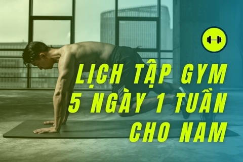 Lịch tập Gym 5 ngày 1 tuần cho nam tăng cân tăng cơ nhanh nhất