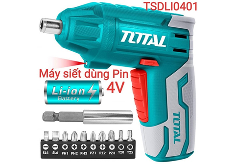 Máy bắt vít dùng pin Lithium 4V Total TSDLI0401