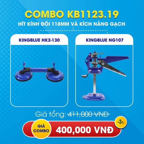 KB1123.19 - Combo hít kính đôi HK2-130 và nâng gạch NG107 Kingblue