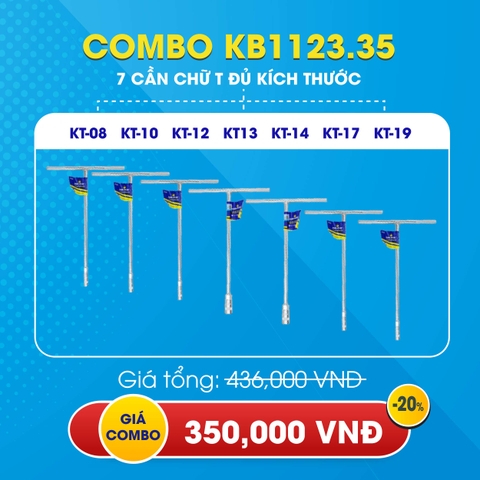 KB1123.35 Combo 7 cần chữ T Kingblue đủ kích thước