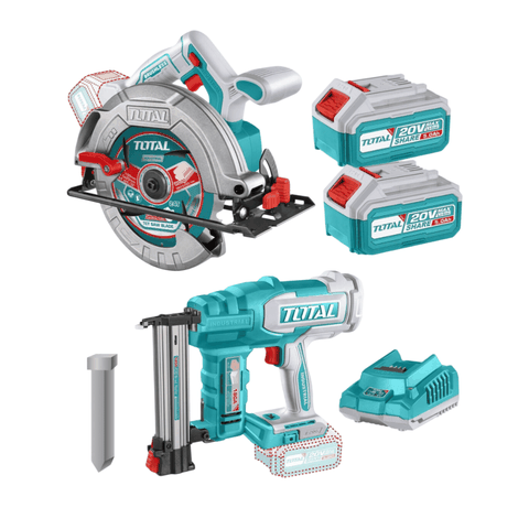 Combo máy bắn đinh TCBNLI2005, máy cưa đĩa tròn TSLI1851 Total TOSLI240866