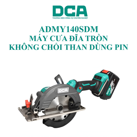 Máy cưa đĩa tròn không chổi than dùng pin 20V DCA ADMY140SDM