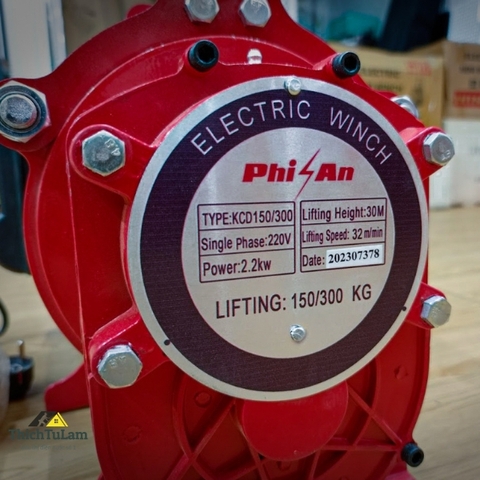 Máy tời điện 2.2kW Phi An PA150/300