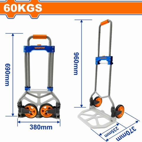 Xe đẩy hàng 2 bánh gấp gọn 60kg Wadfow WWB9A06