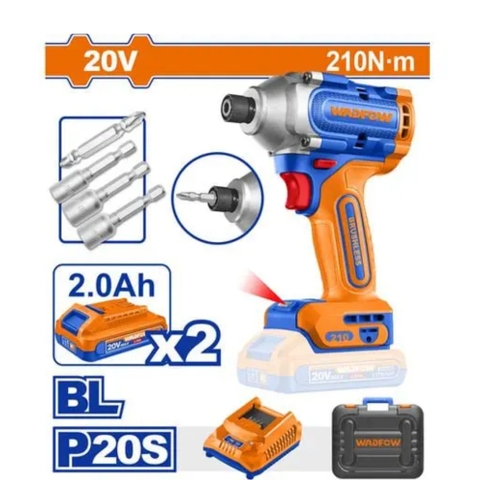 Máy bắn vít pin 20V 210Nm (không chổi than) Wadfow WCD2B21