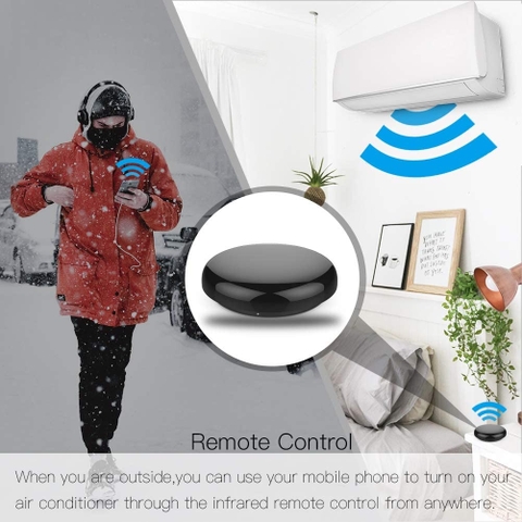 Bộ điều khiển hồng ngoại thông minh TUYA wifi IR bật tắt tivi điều hòa quạt từ xa qua điện thoại