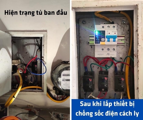 Bộ thiết bị chống điện giật AB Safety AB100A AB63A 1P 1 pha chống sốc điện cách ly bảo vệ an toàn khi hở rò rỉ điện gia đình dân dụng