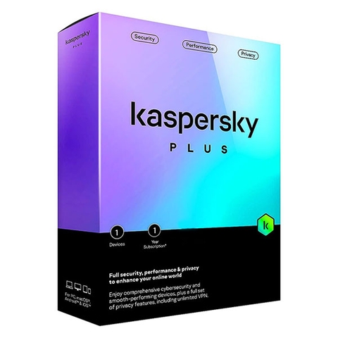 Phần mềm diệt virus Kaspersky Plus 1 thiết bị/năm