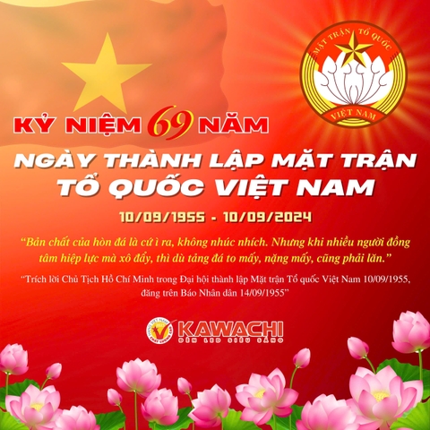 KỶ NIỆM 69 NĂM NGÀY THÀNH LẬP MẶT TRẬN TỔ QUỐC VIỆT NAM (10/9/1955-10/9/2024) KỶ NIỆM 69 NĂM NGÀY THÀNH LẬP MẶT TRẬN TỔ QUỐC VIỆT NAM (10/9/1955-10/9/2024)