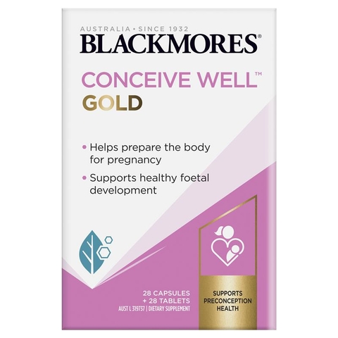 Blackmores Conceive Gold Well - Viên uống hỗ trợ tăng cường khả năng thụ thai (56 viên)