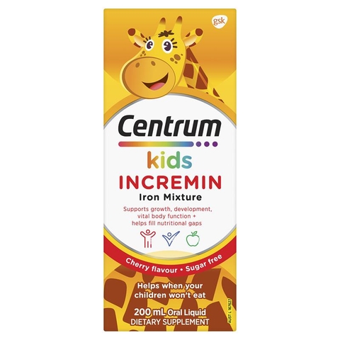Siro bổ sung vitamin cho trẻ biếng ăn Centrum Kids Incremin Iron Mixture 200ml