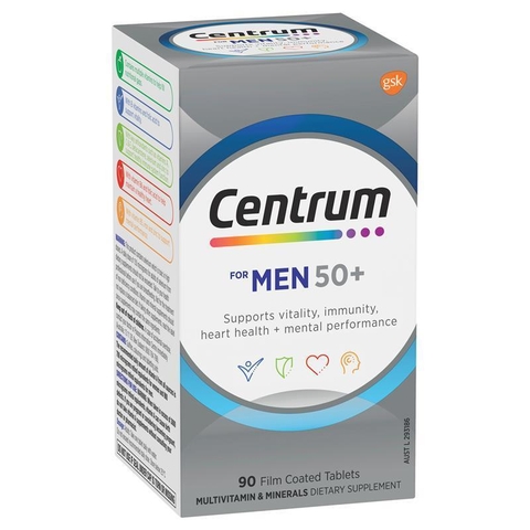 Viên uống bổ sung vitamin và khoáng chất cho nam giới - Centrum Men 50+