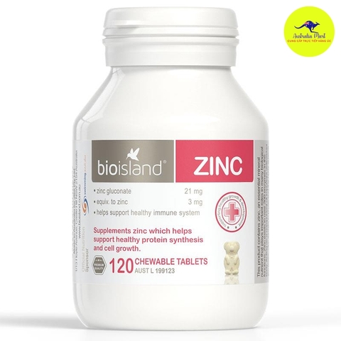 Viên nhai bổ sung kẽm cho trẻ Bio Island Zinc - 120 viên