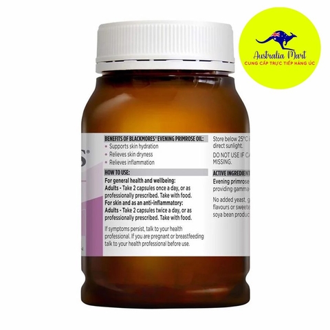 Blackmores Evening Primrose Oil - Viên uống tinh dầu hoa anh thảo (190 viên)