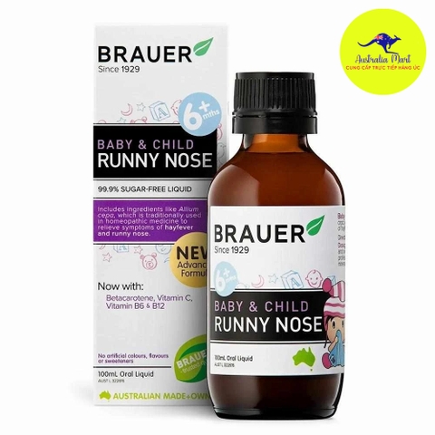 Siro trị sổ mũi cho bé Brauer Baby & Child Runny Nose Relief