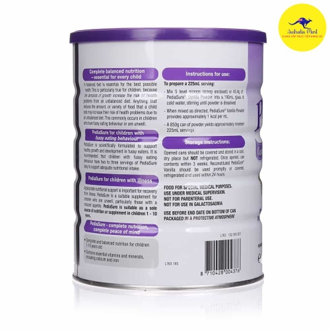 Sữa bột Pediasure chính hãng - 850g