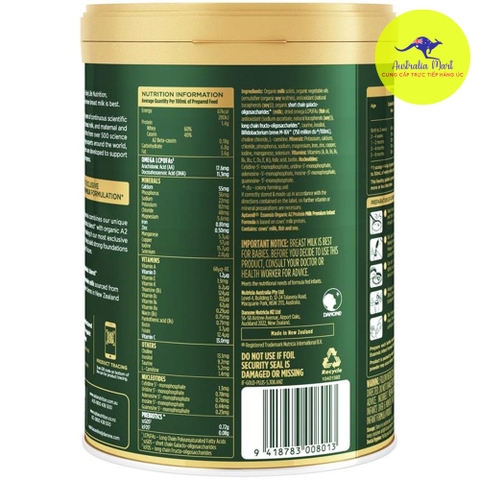 Sữa bột hữu cơ Aptamil Essensis số 1 chính hãng - 900g