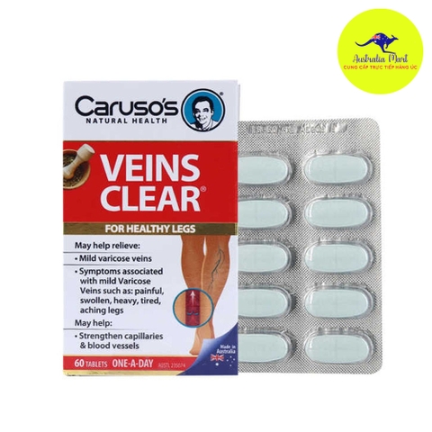 Viên uống hỗ trợ điều trị suy giãn tĩnh mạch Veins Clear 60 viên