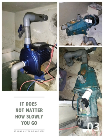 thợ lắp máy bơm nước