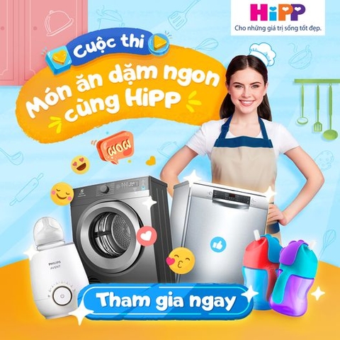 📣📣📣Hãy Tham gia Cuộc thi: “MÓN ĂN DẶM NGON CÙNG HiPP” với trị giá tổng giải thưởng lên tới 80 TRIỆU ĐỒNG 🎊🎊🎊 📣📣📣Hãy Tham gia Cuộc thi: “MÓN ĂN DẶM NGON CÙNG HiPP” với trị giá tổng giải thưởng lên tới 80 TRIỆU ĐỒNG 🎊🎊🎊