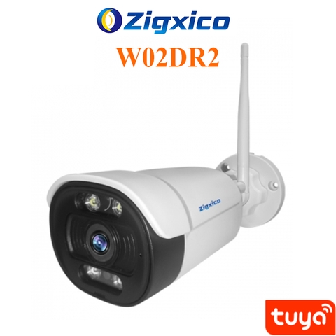 Camera Wifi TUYA có mầu đêm, ngoài trời, fullHD W02DR2 chính hãng Zigxico