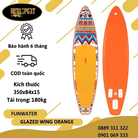 GLAZED WING ORANGE 11'6'' 2024 - FunWater - Thuyền SUP / Ván chèo đứng bơm hơi