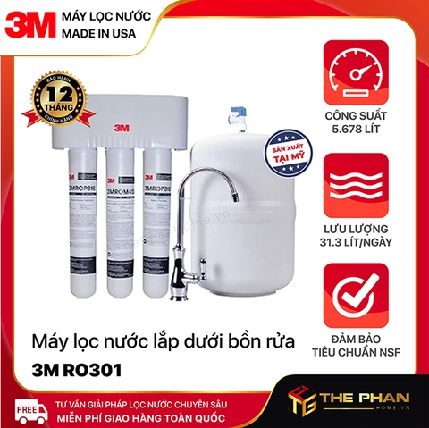 Máy Lọc Nước 3M RO301 Lắp Dưới Bồn Rửa