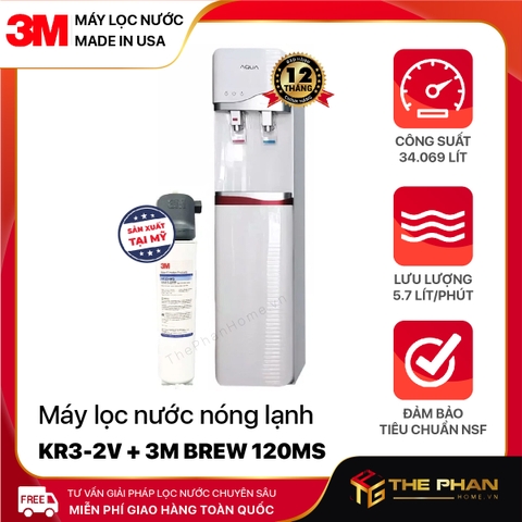 Máy Lọc Nước Nóng Lạnh KR3-2V Sử Dụng Lõi Lọc 3M BREW 120-MS