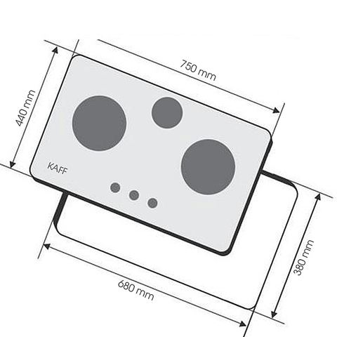 Bếp Gas Âm KAFF KF-690  - 3 lò nấu, Tiết kiệm gas, Cảm ứng an toàn, Mặt kính siêu bền