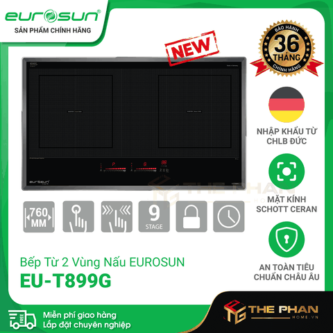 Bếp Từ Eurosun EU-T899G - 2 Vùng Nấu Cảm Ứng Từ