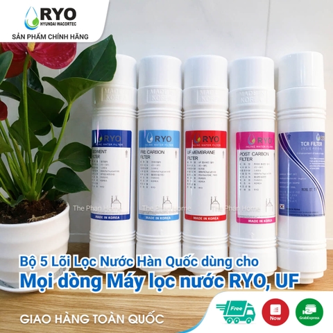 Bộ 5 Lõi Lọc Nước RYO Hyundai Wacortec