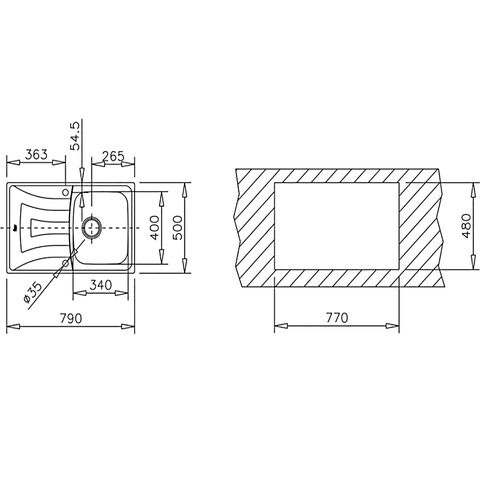 Chậu Rửa Chén TEKA - UNIVERSO 791B1D 10120087 - Thép không gỉ AISI 304, Kèm phụ kiện