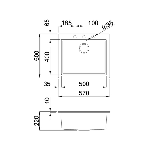 Chậu Rửa Đá Granite Nano 1 bồn - Malloca K-10540, K-10573, K-10543