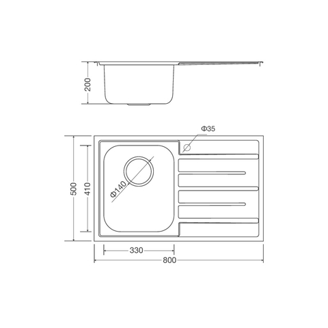 Chậu Rửa Chén Inox Malloca MS 1017 NEW - Thép không gỉ 304