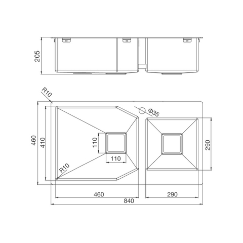 Chậu Rửa Chén Inox Malloca MS 610T - Thép không gỉ 304