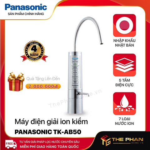 Máy Lọc Nước Điện Giải Ion Kiềm PANASONIC TK-AB50 - 5 tấm điện cực tạo ra 7 loại nước