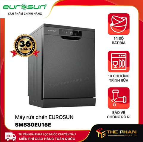 Máy Rửa Chén Bát Eurosun SMS80EU15E - Sức chứa 14 Bộ, CHLB Đức