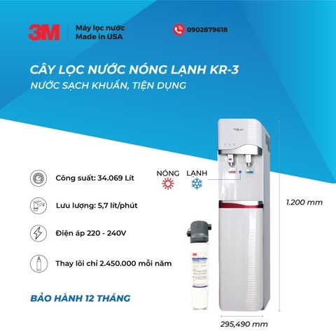 Máy Lọc Nước Nóng Lạnh KR3-2V Sử Dụng Lõi Lọc 3M BREW 120-MS