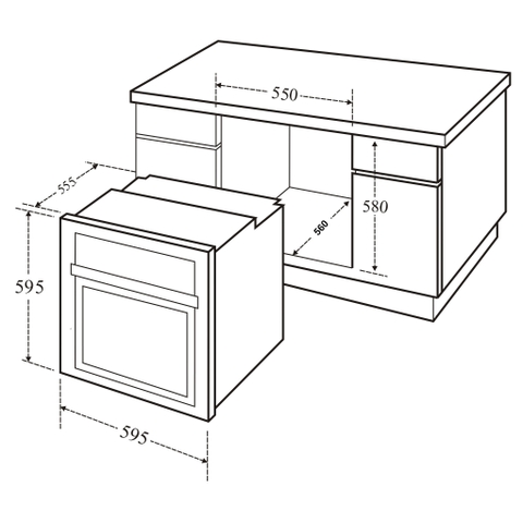 Lò Nướng Âm Tủ CANZY CZ-11EBN - 60 Lít, 11 chức năng