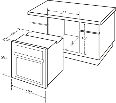 Lò Nướng Âm Tủ CANZY CZ-807TP - 59 Lít, 8 chức năng