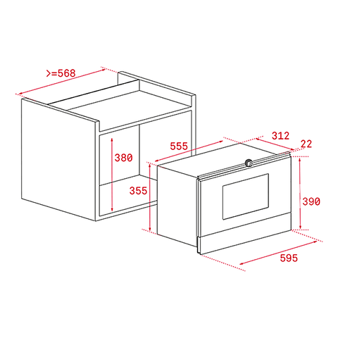 Lò Vi Sóng Kết Hợp Nướng TEKA - WISH ML822BISL 40584300 - MAESTRO, 22 Lít, 9 công thức nấu ăn