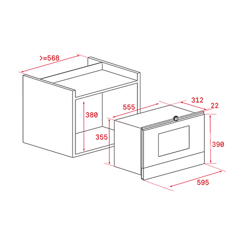 Lò Vi Sóng Kết Hợp Nướng TEKA - MS620BIS 40584010 - TOTAL, 20 Lít, 5 mức công suất