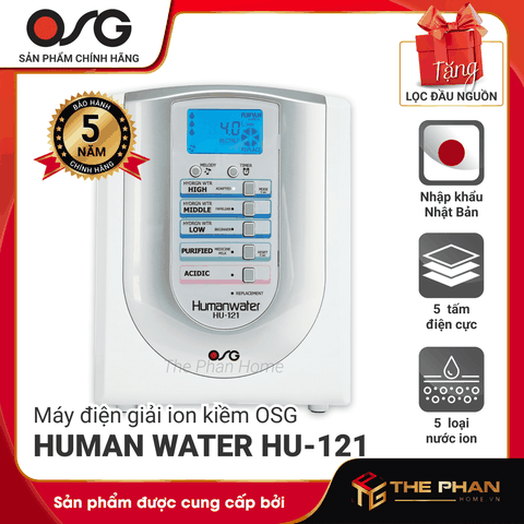 Máy Lọc Nước Điện Giải Ion Kiềm Giàu Hydro OSG Human Water HU-121