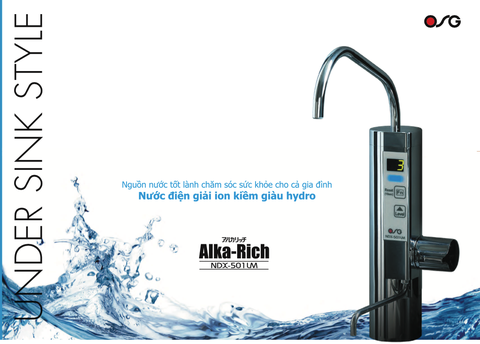 Máy Lọc Nước Điện Giải Ion Kiềm Giàu Hydro OSG Alka-Rich NDX-501LM