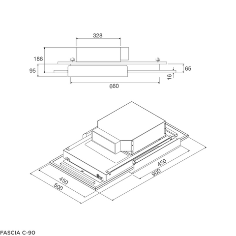 Máy Hút Khói Khử Mùi Âm Trần Malloca FASCIA C-90 - 850m³/h